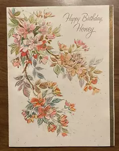 Tarjeta de flores troqueladas American Greetings 1963 feliz cumpleaños miel 3D emergente - Imagen 1 de 16