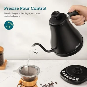 Gooseneck kettle, 100% stainless steel inner lid and bottom, 1200W/0.8 liter - Picture 1 of 6