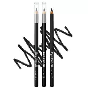 3 Pack - Classic Black Eyeliners Pencils - Waterproof , Smudgeproof - EL05 - Picture 1 of 5