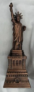 VTG 10” x 3” Statue of Liberty New York BANK Copper Colored Metal. Nice! - Picture 1 of 7