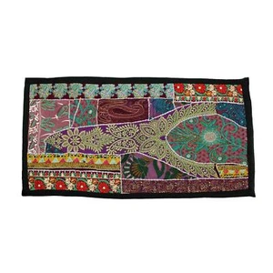 Vintage Embroidered Patchwork Living Room Bohemian Tapestry Wall Hanging Af - Picture 1 of 4