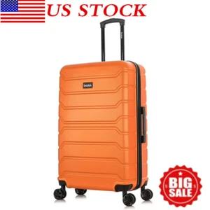 28" Hardside Lightweight Luggage with Spinner Wheels Handle and Trolley Orange - Picture 1 of 11