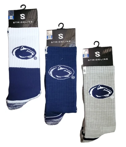 TCU Penn State Nittan Lions Socks Knit NCAA Strideline Premium Wear 3 Pack Cover