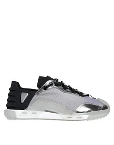 DOLCE&GABBANA NS1 Hombres Plata Negro Tenis Nylon Parte Superior Baja Entrenador Zapatos Talla EU 40 - Imagen 1 de 8