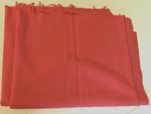Vintage Solid Salmon Linen or Linen Like Fabric 1 yard + 14.5" x 43" wide - Picture 1 of 5