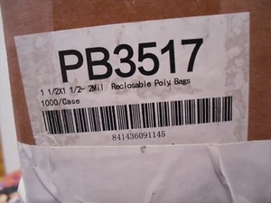 Clear Reclosable Bags Poly 2mil Square Baggies 1.5" x 1.5" Top Lock 1000 - Picture 1 of 4