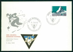 SUIZA CARTA CONMEMORATIVA 1966 CARRERAS DE ESQUÍ ARLBERG-KANDAHAR MURREN gl60 - Imagen 1 de 2