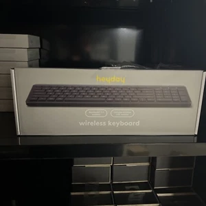 NEW Heyday Bluetooth Keyboard with Wireless Receiver & Bluetooth 5.1 - Picture 1 of 3