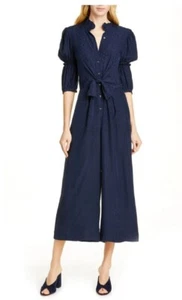 Mono para mujer Rebecca Taylor jacquard de seda, talla 4 - azul - Imagen 1 de 1