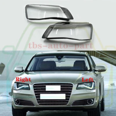 Left&Right Side Headlight Lens Cover  Shell Housing For Audi A8 S8 D4 2011-2014  Foto 1 de 4