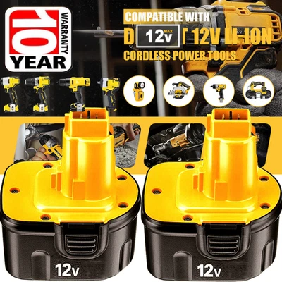 2PACK 12 Volt For DEWALT DC9071 12V Battery DW9071 DW9072 DC9740 Replacement