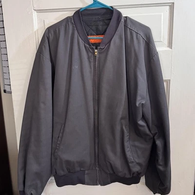 Chaqueta Cintas Para Hombre XL Gris Acolchada Forrada Cremallera Completa Bombardero Ropa de Trabajo Hecha en EE. UU. Foto 1 de 4