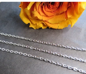 2 m chaîne acier inoxydable mailles de forçat au mètre 1.8 x 3 mm - Picture 1 of 1