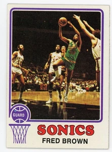 1973-74 Topps Fred Brown Rookie RC #103 Sonics Ex - Picture 1 of 1