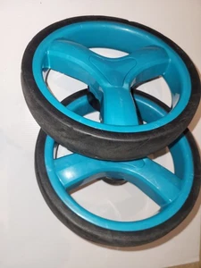 Cosatto Giggle 2 Rear Wheels Turquoise  Good Clean Condition Replacement Parts  - Picture 1 of 3