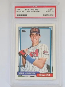Nomar Garciaparra 1992 Topps Traded RC Rookie #39T Graded PSA 9 Mint - Picture 1 of 2