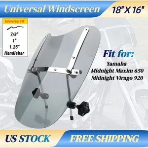 Universal Handlebar 18''X16'' Fit Wind Shield for Midnight Maxim 650/Virago 920 - Picture 1 of 12