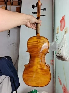 Master 4/4 violin HOPF model solid flamed maple back spruce top hand carved - Picture 1 of 11