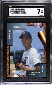 Tarjetas Fleer Pro 1992 #2611 Mariano Rivera Ft. Lauderdale Yankees SGC 7 - Imagen 1 de 2