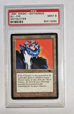 1994 MTG Magic The Gathering Su-Chi Antiquities PSA 9 MINT - Image 1 of 2