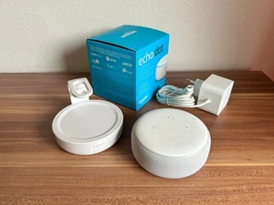 Amazon Echo Dot 3. Generation Weiss + Battery Base D3 - Bild 1 von 4