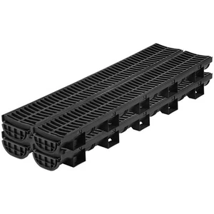 Drainage Trench Driveway Channel Drain Kit Plastic Grate-5.8"x3.1"-4 Pack - Picture 1 of 11