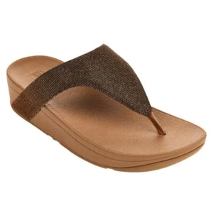 Sandalia FitFlop Lottie Brillante Tela Brillante Puntera Bronce EE. UU. 8 EUR 38 NUEVA EN CAJA - Imagen 1 de 6