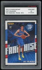 CHET HOLMGREN 2022-23 PANINI INSTANT THE FRANCHISE 1ST GRADED 10 ROOKIE CARD RC