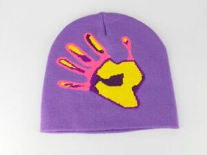 New Hand Palm Heat Map Mediocre Skull Cap No Cuff Unisex Adult Beanie Hat Purple