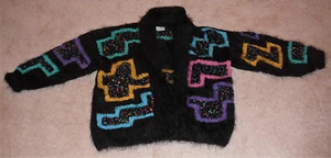 Handmade mohair sweater / three quarter length jacket, 34" long. Circa 1980s - Picture 1 of 1