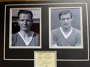 DENNIS VIOLETT / JOHNNY BERRY - MANCHESTER UNITED BUSBY BABES - SIGNED DISPLAY - Bild 1 von 1