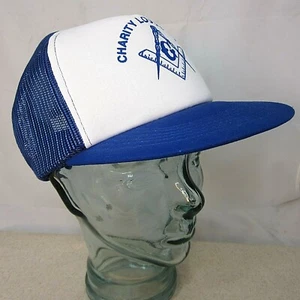 Vintage Masonic Trucker Hat Snapback Yupoong Mesh Foam Cap Lodge New Ulm - Picture 1 of 9