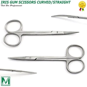 Iris Schere 4,5" gebogen & gerade chirurgische zahnmedizinische Instrumente deutsche Qualität - Bild 1 von 7