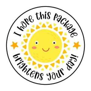 30 1.5" THANK YOU SUN STICKERS ENVELOPE SEALS ROUND STICKERS FAVOR LABELS - Picture 1 of 1