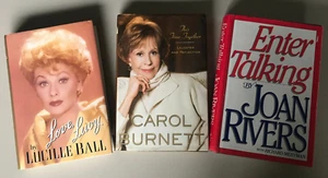 3 Hardcover Autobiographies of Lucille Ball, Carol Burnett, Joan Rivers - Picture 1 of 16