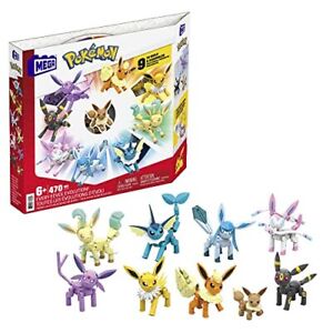 MEGA Pokemon Action Figure Every Eevee Evolution 470 Pieces 9 Poseable Character