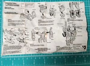 Transformers G1 Parts Onslaught Bruticus Instruction Sheet 1985 Hasbro / Takara - Picture 1 of 2