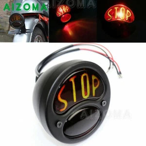 Lámpara de freno trasera vintage ""Stop"" para motocicleta para Harley modelo A Ford - Imagen 1 de 12