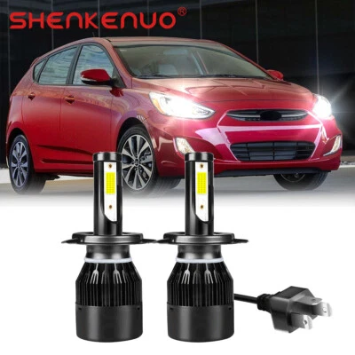 2x For Hyundai Accent 2001-2018- LED Headlight H4 9003 High & Low Beam Light C9 - Image 1 of 4