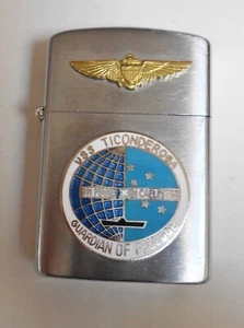 1950s USS Ticonderoga CVS-14 Penguin Lighter - CO Inscription - Never Used - Picture 1 of 8