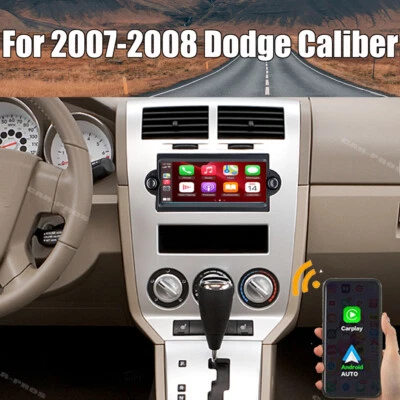 Para Dodge Caliber 2007-2008 Apple Carplay Android Auto Coche Estéreo Radio GPS Navegación Foto 1 de 4
