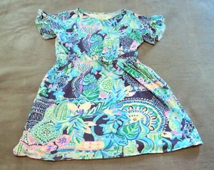 Lilly Pulitzer Girls Stasia Dress Large (8-10) Multicolor Tropical 100% Cotton - Picture 1 of 13