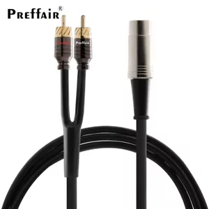 Cavo audio OFC cavo segnale placcato argento 5 pin DIN a doppio connettore maschio RCA - Foto 1 di 21