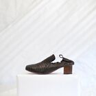 Eva Credo Alhambra Snakeskin Loafers Matte Black Leather Slip On Shoes 9 $1095