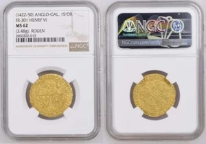France - Henry VI - Salut d'or Rouen - NGC MS62 - Picture 1 of 1