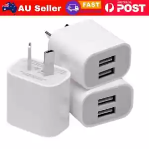 USB Wall Charger Dual Port Fast Charging Power Adapter for iPhone Samsung 2.1A - Picture 1 of 6