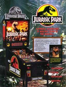 Pinball ROM CPU and DISPLAY SET (2 chips) Data East Jurassic Park - Picture 1 of 1