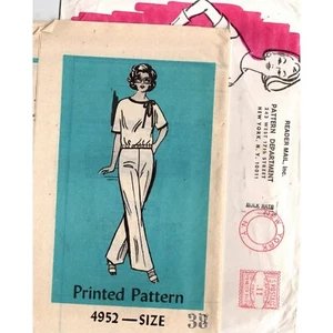 Mail Order 60's Top and Pants Sewing Pattern sz 38 uncut no 4952 - Picture 1 of 4