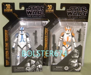 COMMANDER CODY & 501ST CLONE TROOPER Black Series Archive 6" Star Wars ROTS - Picture 1 of 24