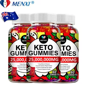 Keto Gummies Ketone Advanced Weight Loss Fat Burner Dietary Supplement 3 Bottles - Picture 1 of 10